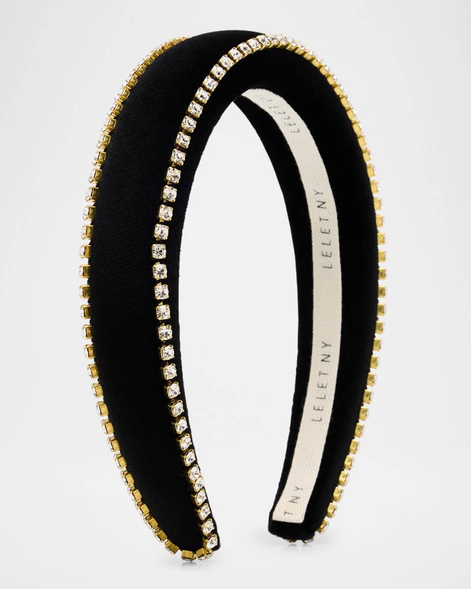 Lily Crystal Velvet Padded Headband